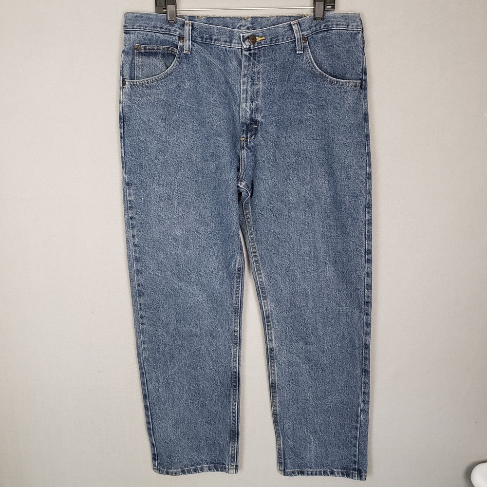 Wrangler Men's Classic Straight Leg Jeans Western Workwear Cotton Denim 38x29